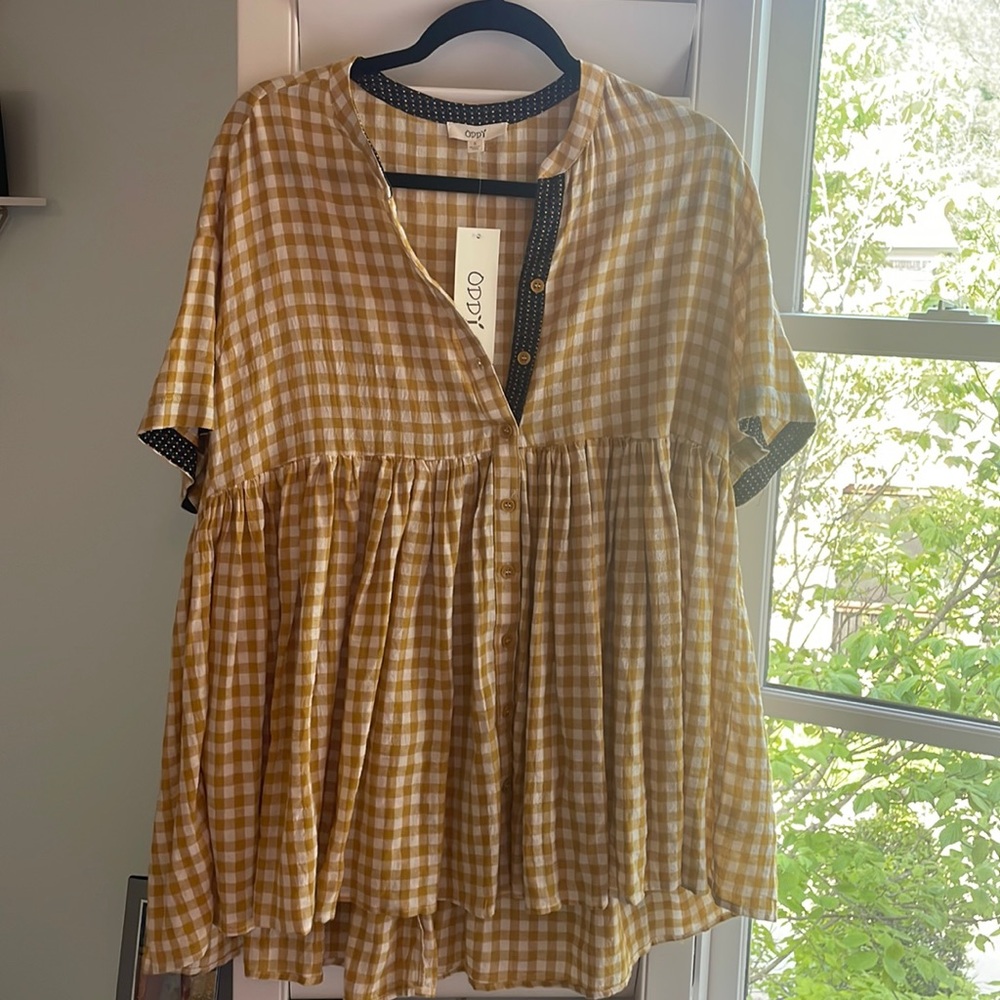 Oddy oversized checkered T-shirt